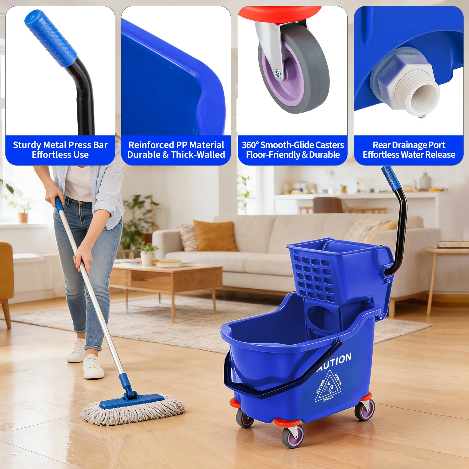 Commercial Mop Bucket with Sid - đánh giá và giá Heavy Equipment Bulldozer