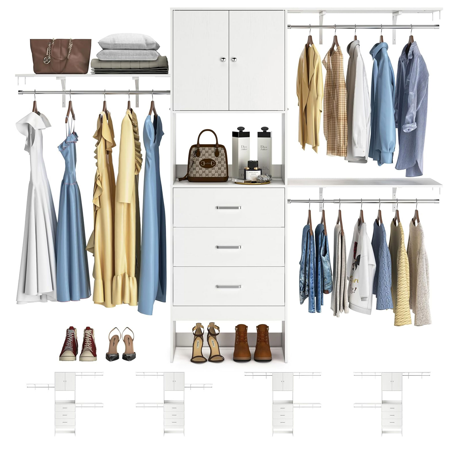 White 96 Inches Closet System  - đánh giá và giá Heavy Equipment Bulldozer