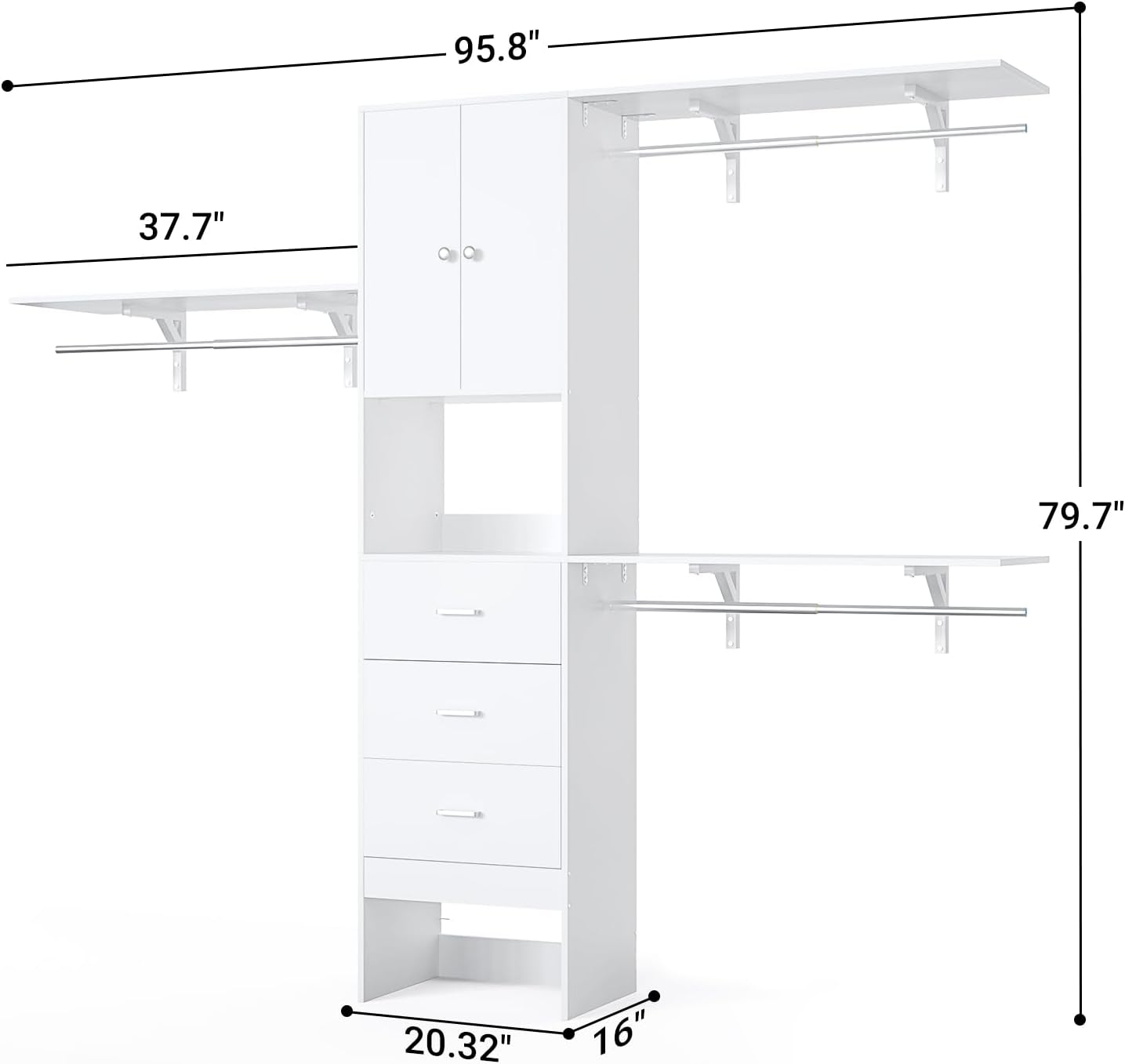 White 96 Inches Closet System  - đánh giá và giá Heavy Equipment Bulldozer