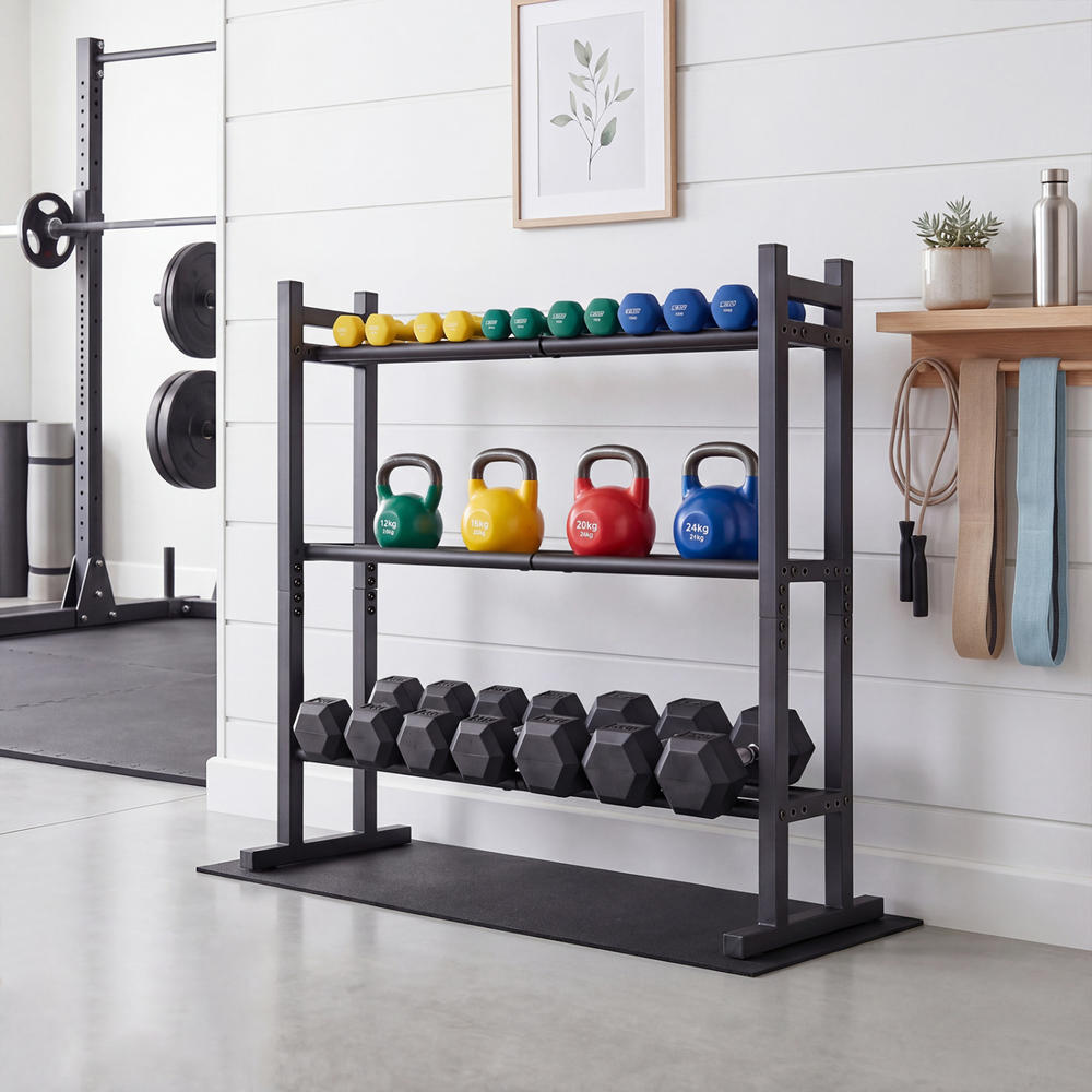 Heavy Duty 3-Tier Dumbbell Rac - đánh giá và giá Heavy Equipment Training