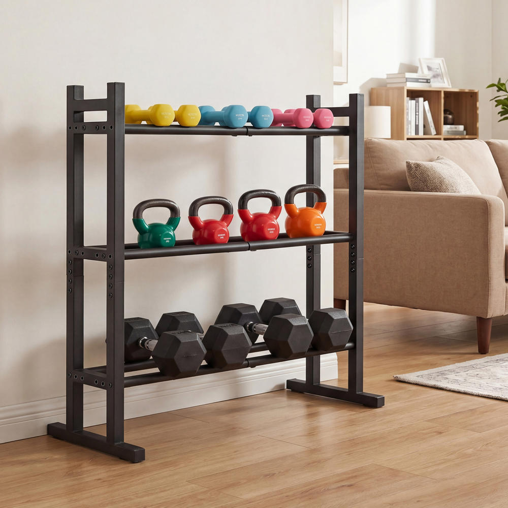 Heavy Duty 3-Tier Dumbbell Rac - đánh giá và giá Heavy Equipment Training